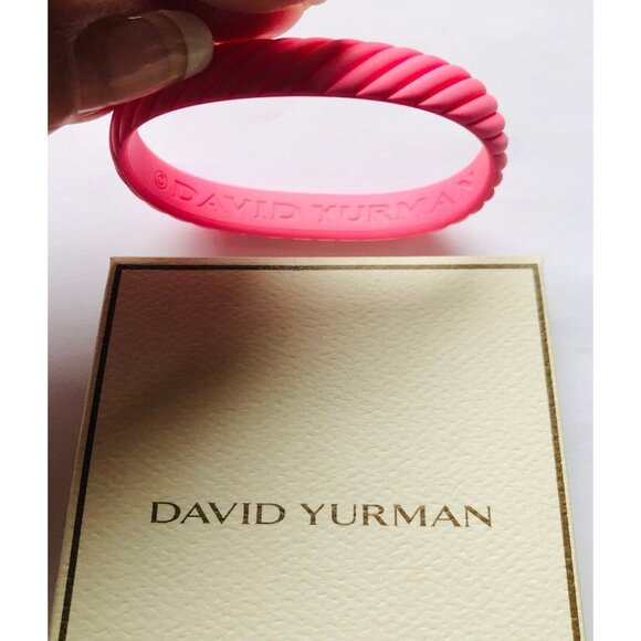 New David Yurman Barbie Pink Cable Rubber Bracelet 100% Authentic Size XS/S 10mm - Picture 3 of 6